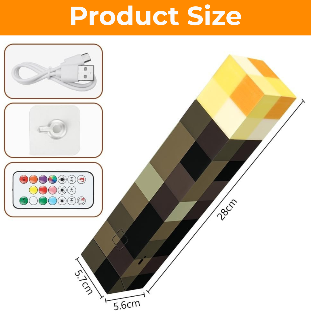 EmberCraft™ Pixel Torch Lamp